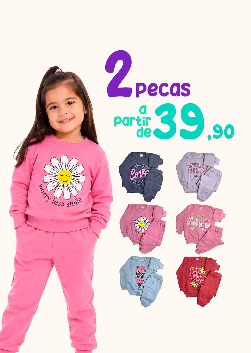 Kit 4 peças inverno menina